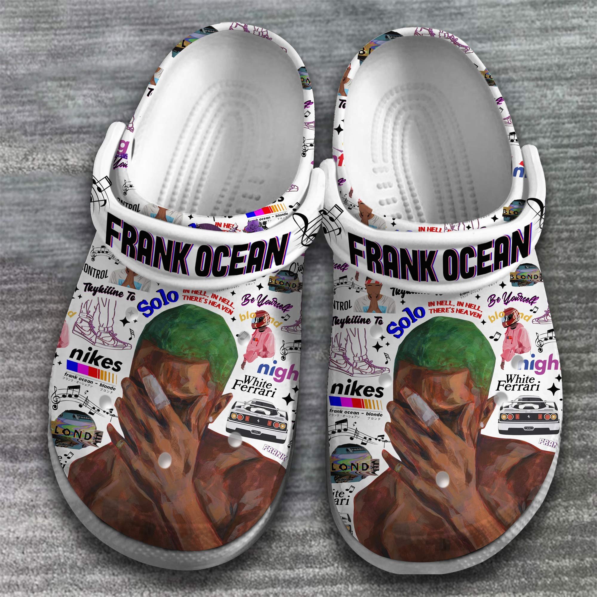 Merchidea Frank Ocean Singer Music Crocs Crocband Clogs Shoes Comfortable For Men Women and Kids