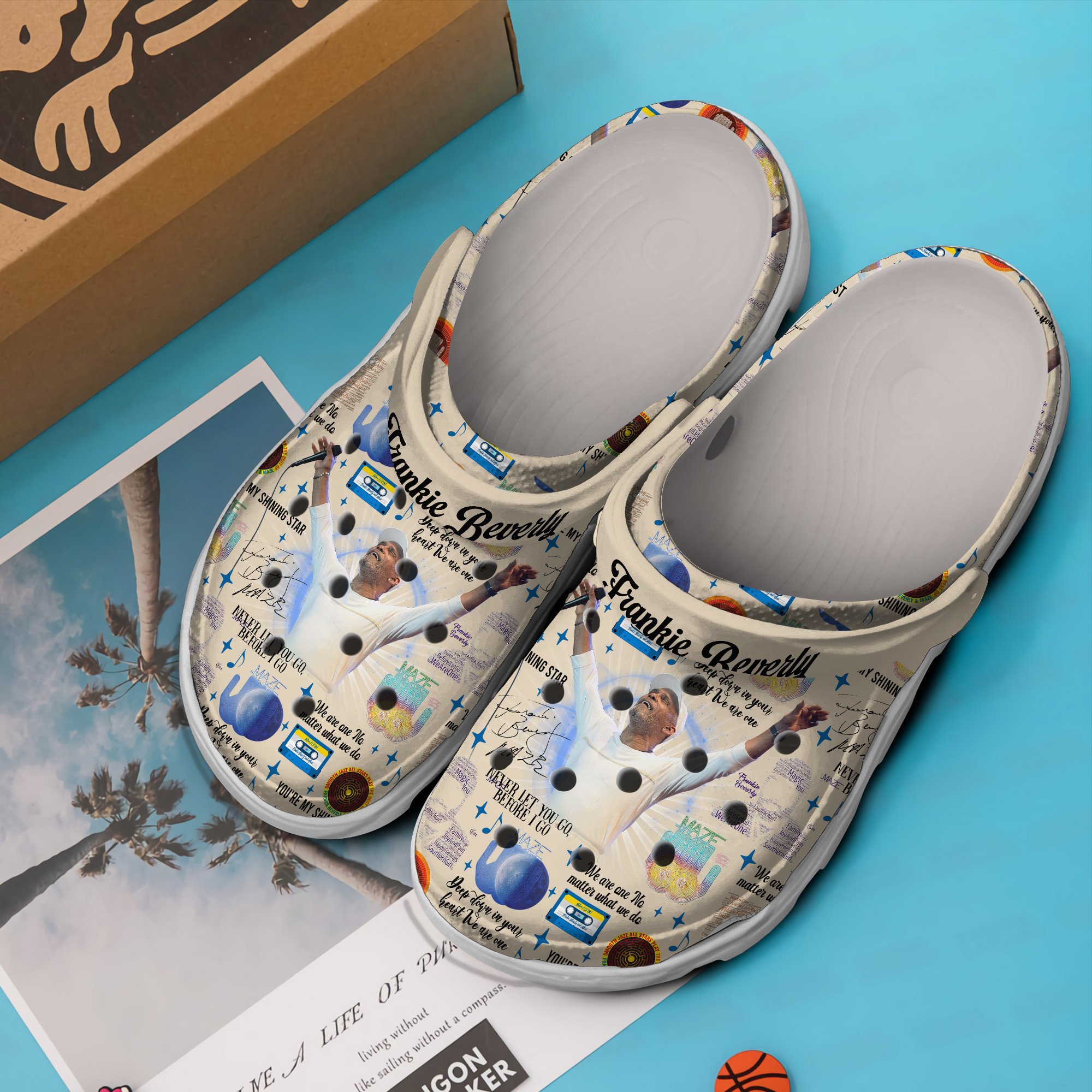 Merchidea Frankie Beverly Music Crocs Crocband Clogs Shoes Comfortable For Men Women and Kids