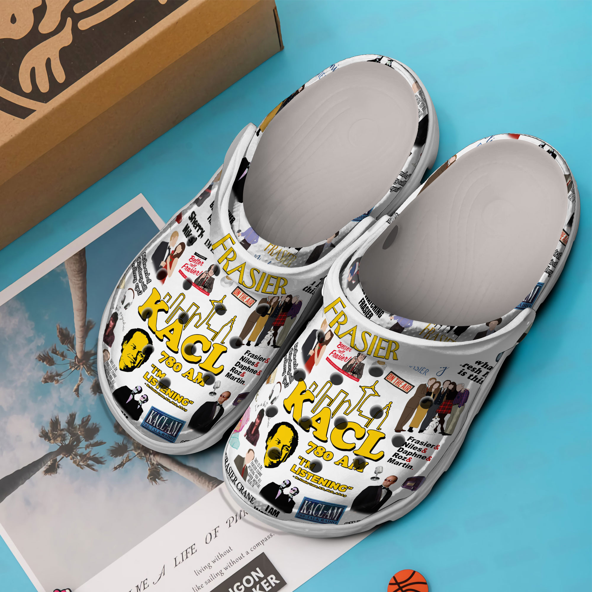 Merchidea Frasier TV Series Crocs Crocband Clogs Shoes Comfortable For Men Women and Kids