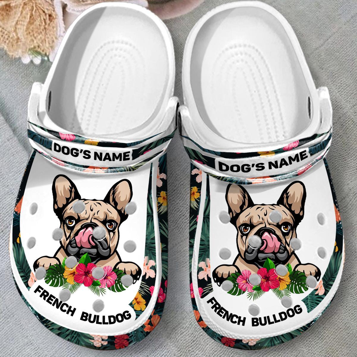 Merchidea French Bulldog Crocs Crocband Clogs Shoes Comfortable For Men Women and Kids