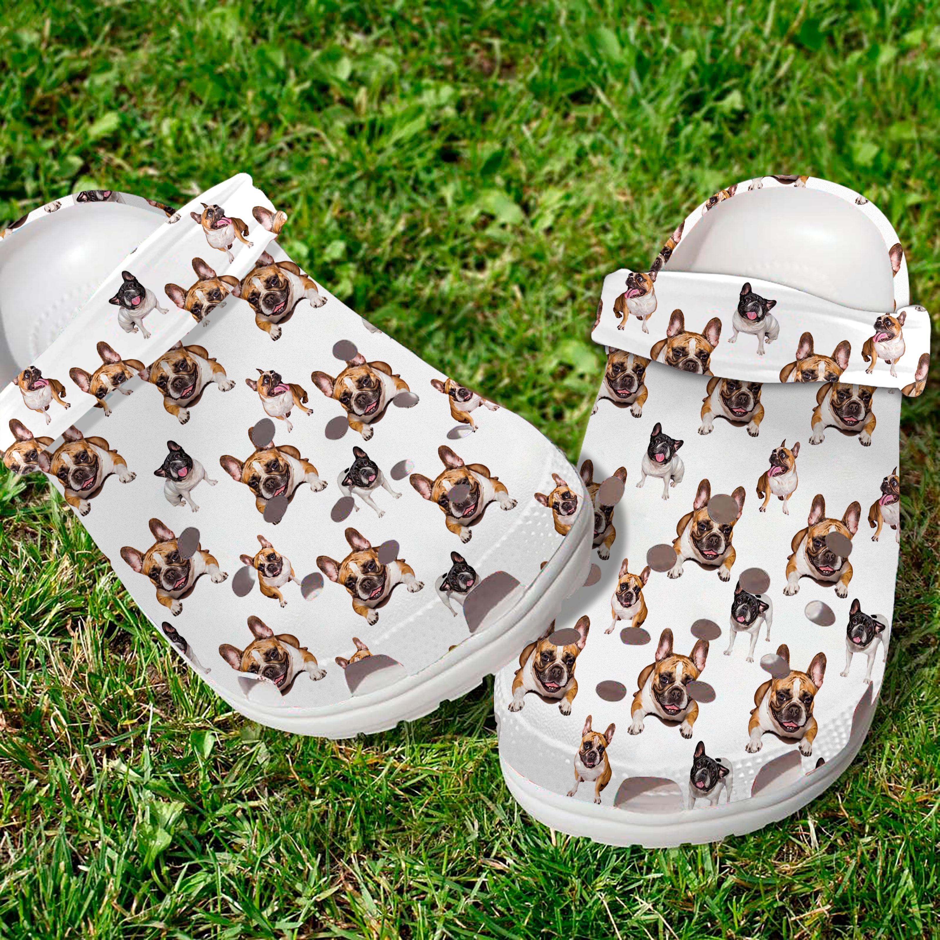 Merchidea French bulldog Crocs Crocband Clogs Shoes Comfortable For Men Women and Kids