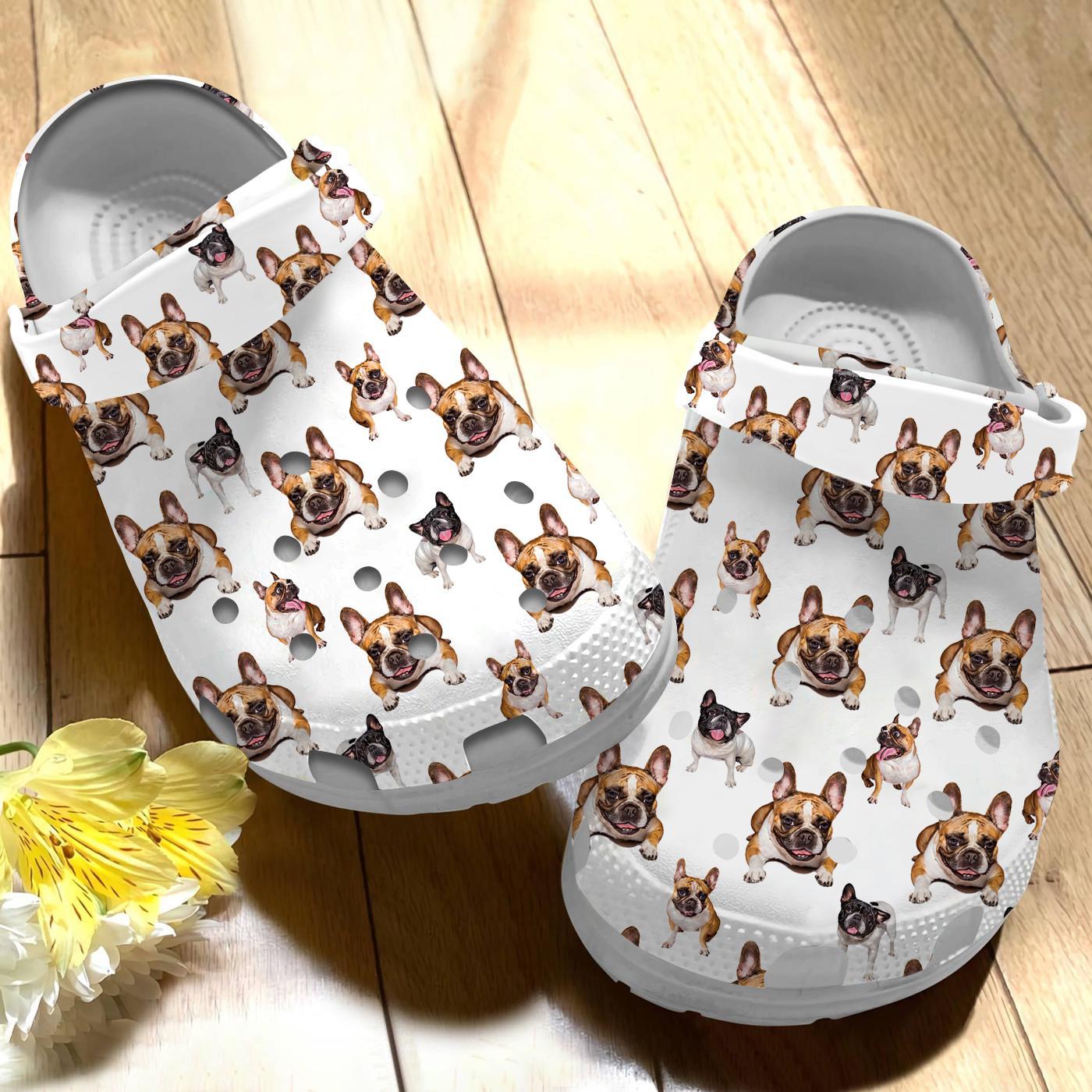 Merchidea French bulldog Crocs Crocband Clogs Shoes Comfortable For Men Women and Kids