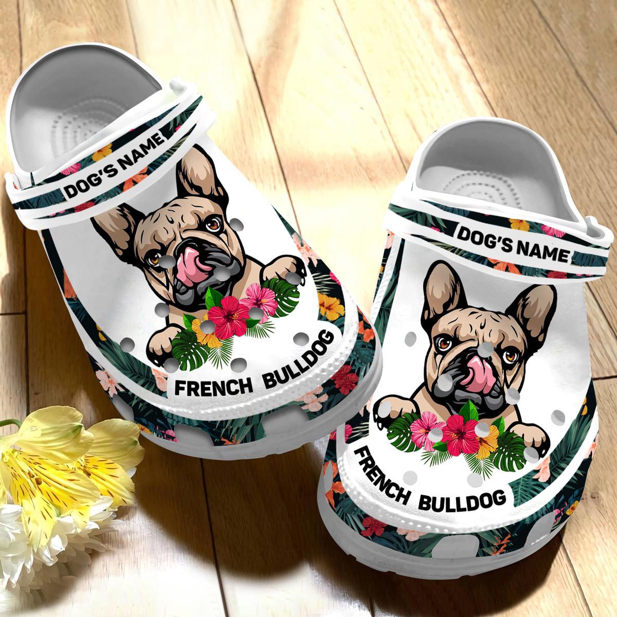 Merchidea French Bulldog Crocs Crocband Clogs Shoes Comfortable For Men Women and Kids