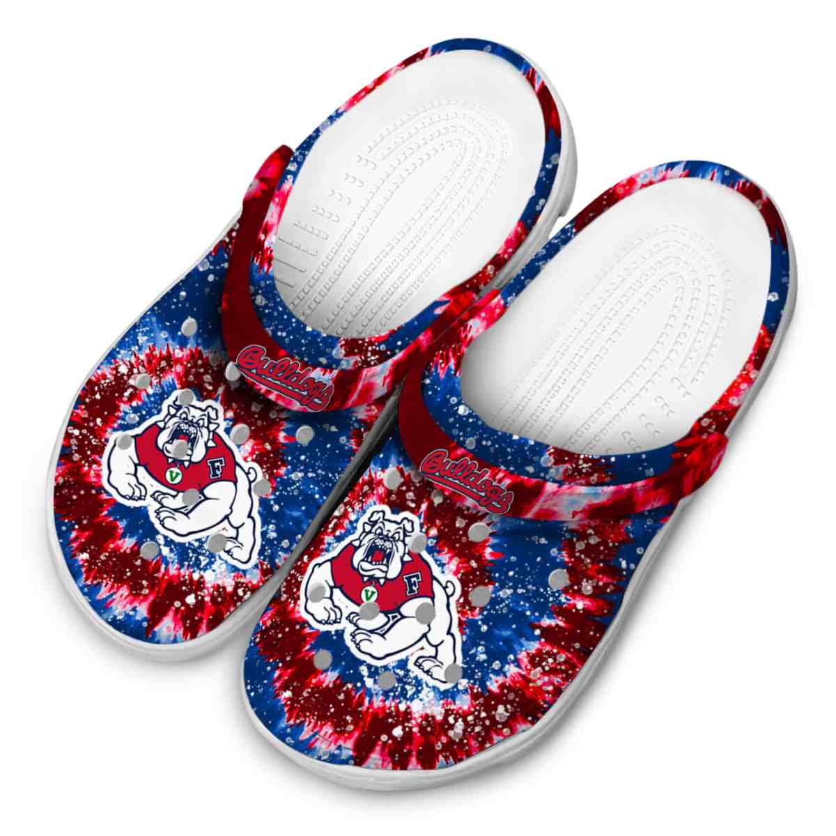 Merchidea Fresno State Bulldogs NCAA Sport Crocs Crocband Clogs Shoes Comfortable For Men Women and Kids