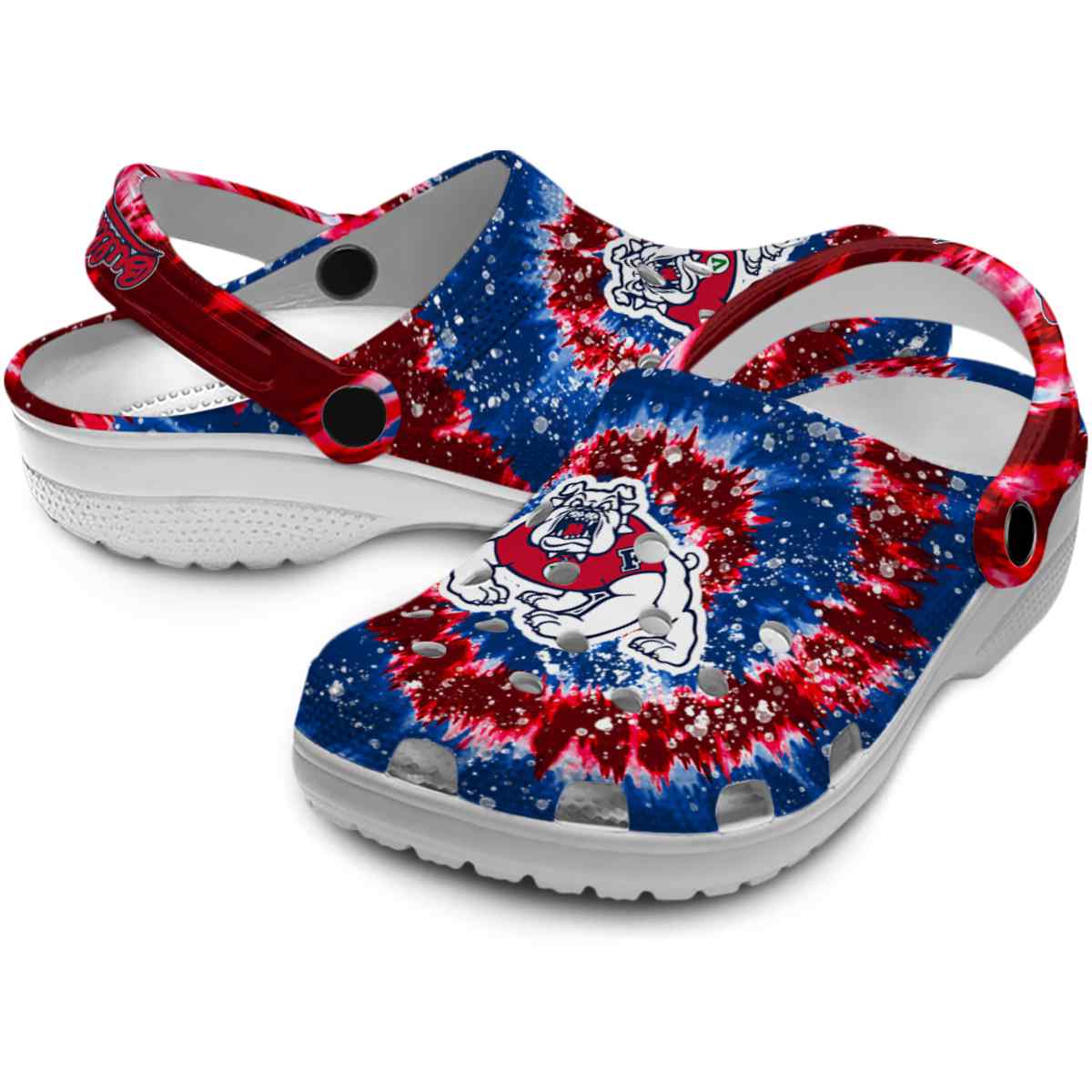 Merchidea Fresno State Bulldogs NCAA Sport Crocs Crocband Clogs Shoes Comfortable For Men Women and Kids