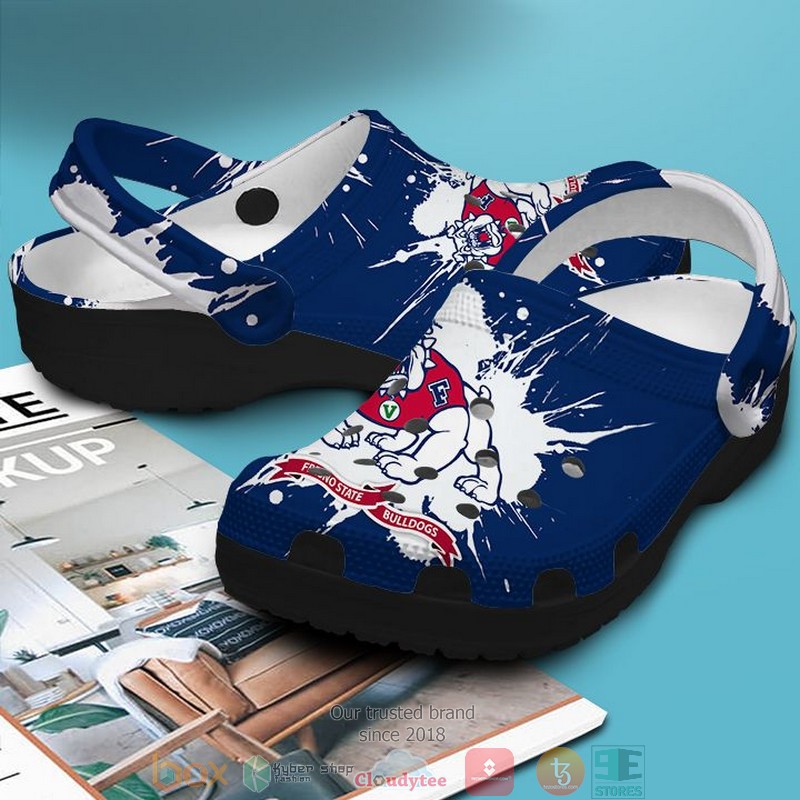 Merchidea Fresno State Bulldogs NCAA Sport Crocs Crocband Clogs Shoes Comfortable For Men Women and Kids