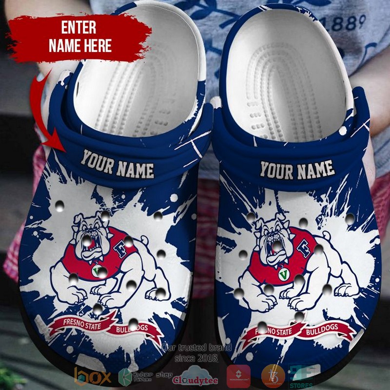 Merchidea Fresno State Bulldogs NCAA Sport Crocs Crocband Clogs Shoes Comfortable For Men Women and Kids