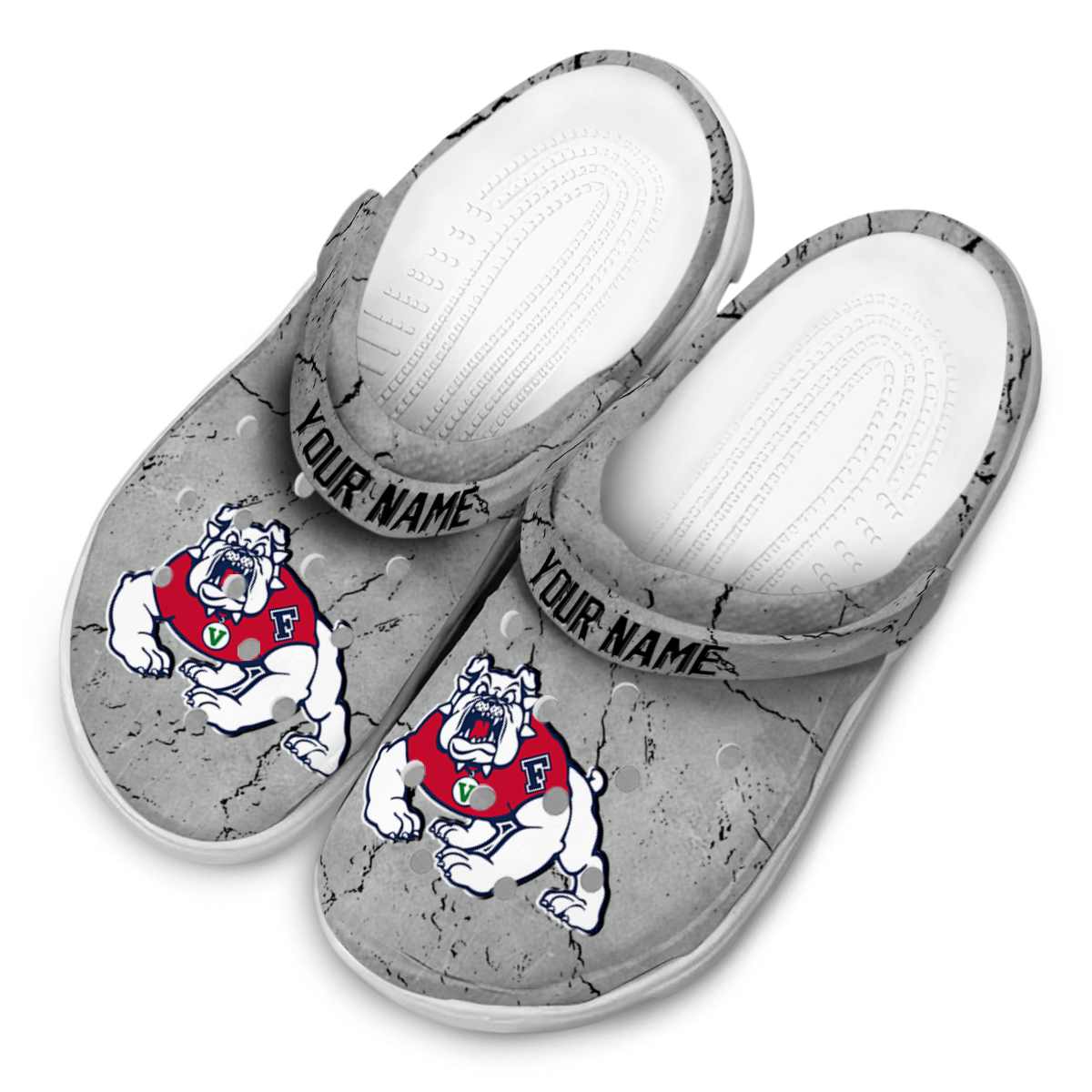 Merchidea Fresno State Bulldogs NCAA Sport Crocs Crocband Clogs Shoes Comfortable For Men Women and Kids