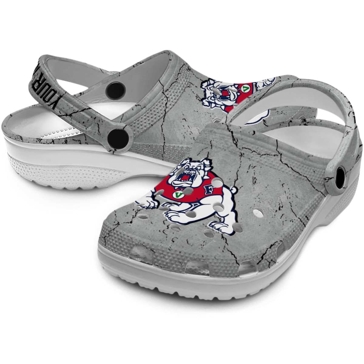 Merchidea Fresno State Bulldogs NCAA Sport Crocs Crocband Clogs Shoes Comfortable For Men Women and Kids