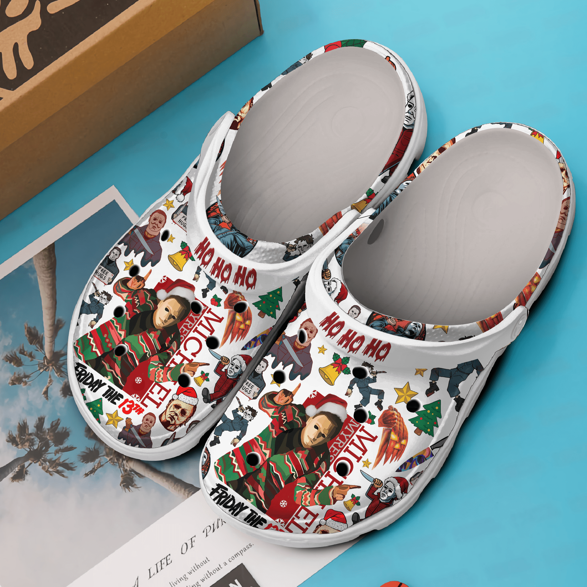 Merchidea Friday The 13th Movie Crocs Crocband Clogs Shoes Comfortable For Men Women and Kids