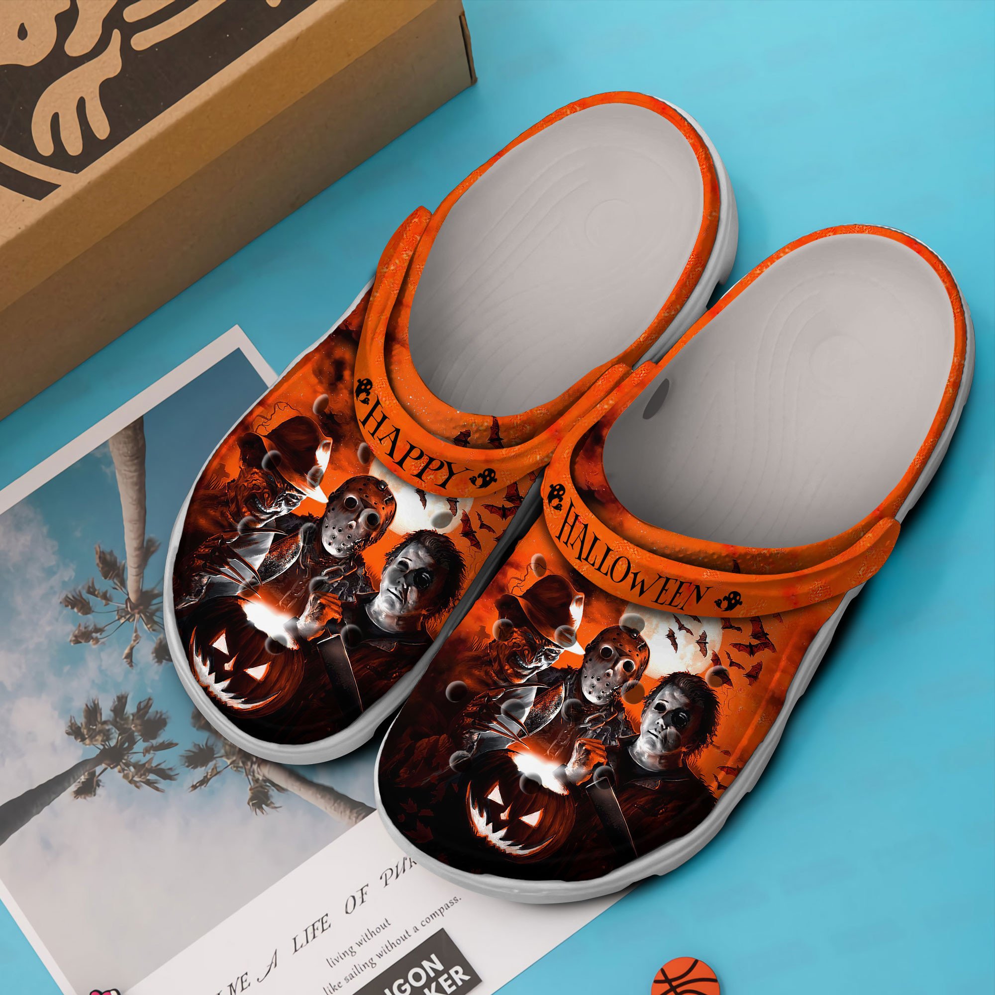 Merchidea Friday the 13th Movie Crocs Crocband Clogs Shoes Comfortable For Men Women and Kids