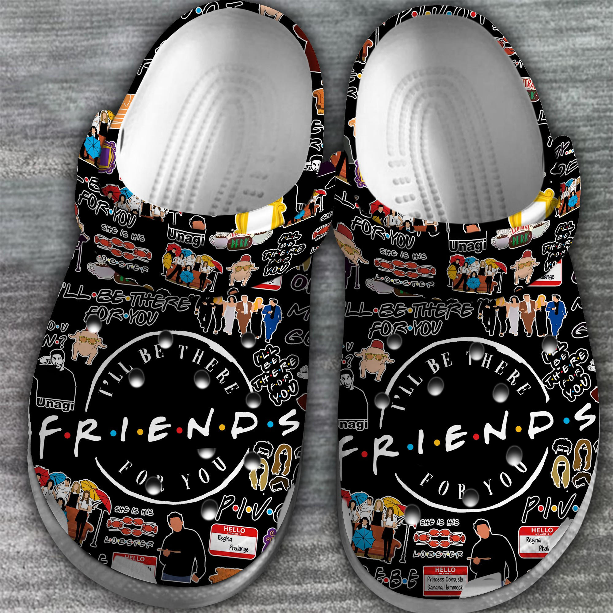 Merchidea Friends TV Series Crocs Crocband Clogs Shoes Comfortable For Men Women and Kids