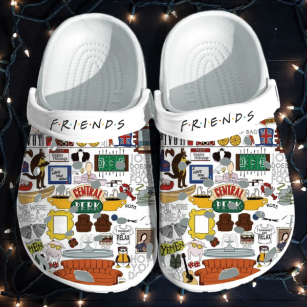 Merchidea Friends TV Series Crocs Crocband Clogs Shoes Comfortable For Men Women and Kids