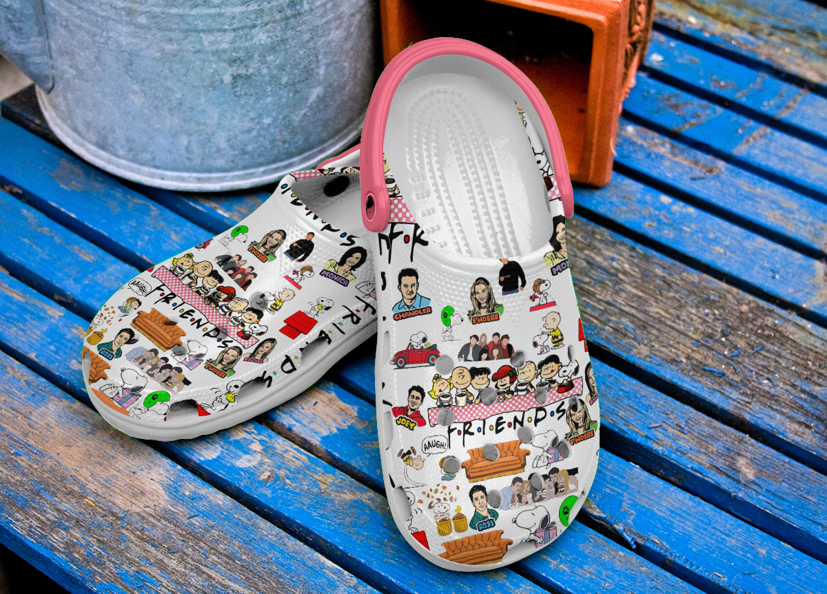 Merchidea Friends TV Series Crocs Crocband Clogs Shoes Comfortable For Men Women and Kids