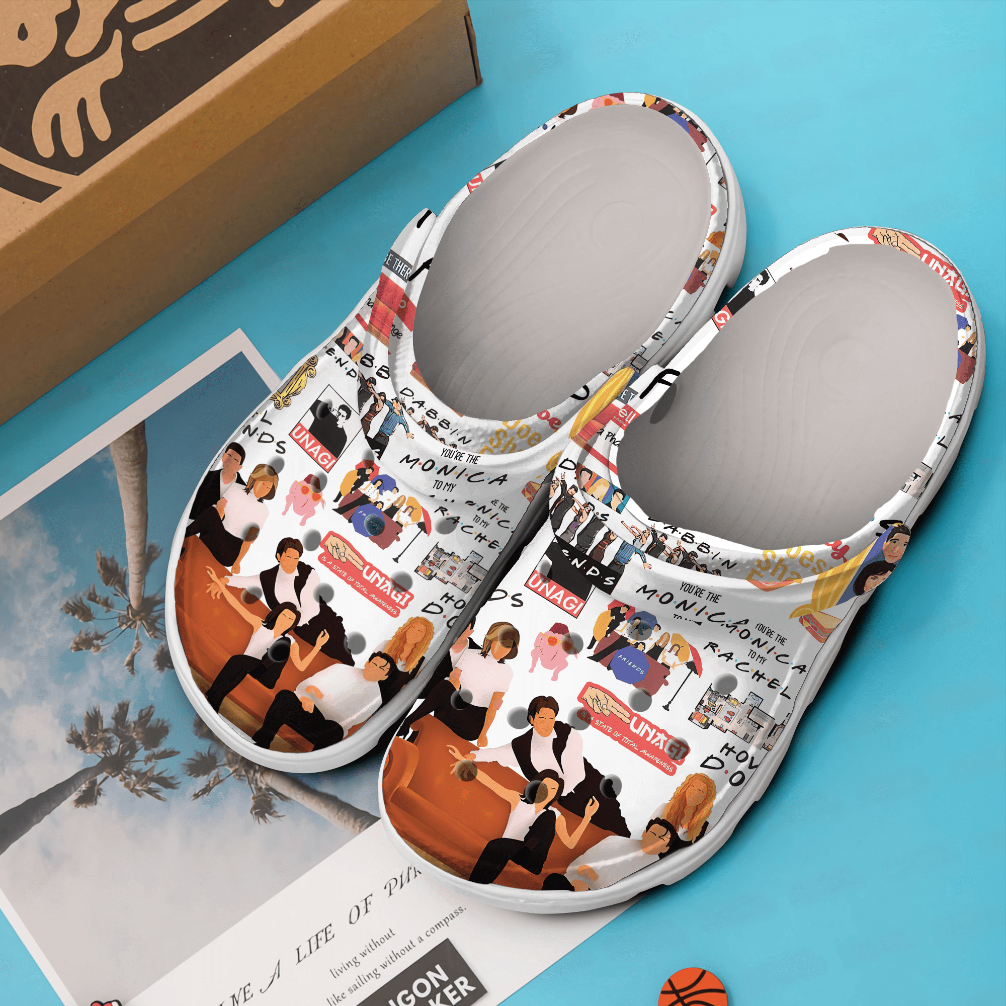 Merchidea Friends TV Series Crocs Crocband Clogs Shoes Comfortable For Men Women and Kids