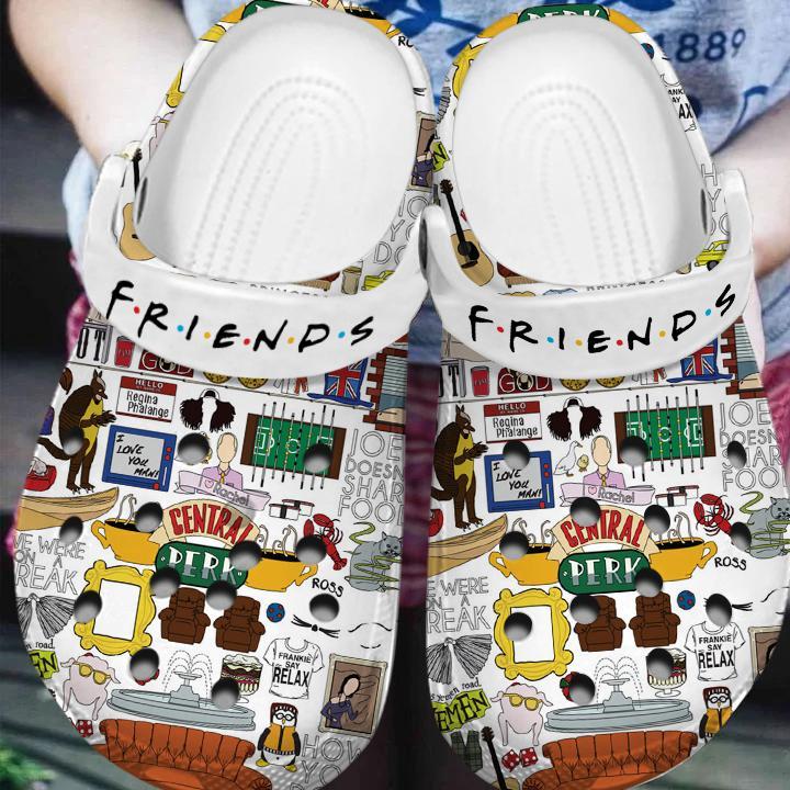 Merchidea Friends TV Series Crocs Crocband Clogs Shoes Comfortable For Men Women and Kids