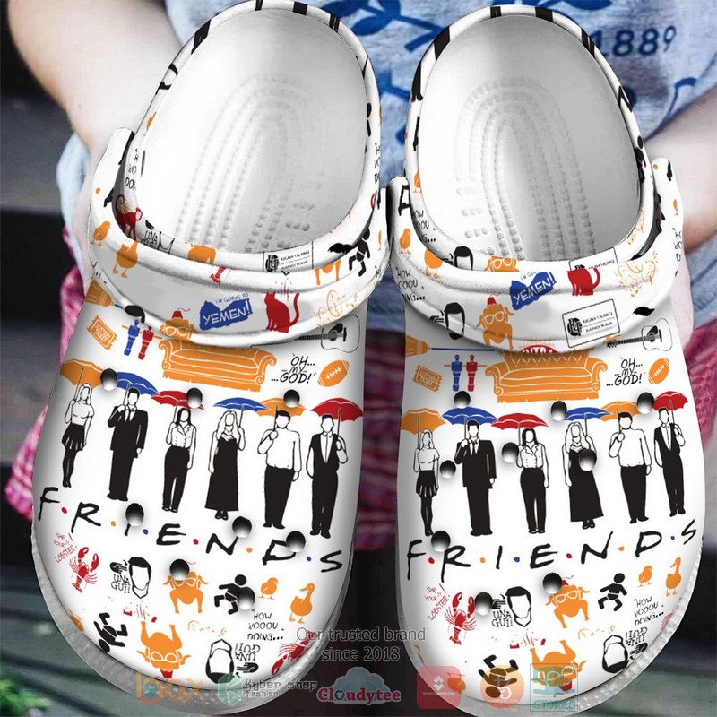 Merchidea Friends TV Series Crocs Crocband Clogs Shoes Comfortable For Men Women and Kids