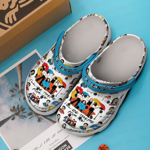 Merchidea Friends TV Series Crocs Crocband Clogs Shoes Comfortable For Men Women and Kids