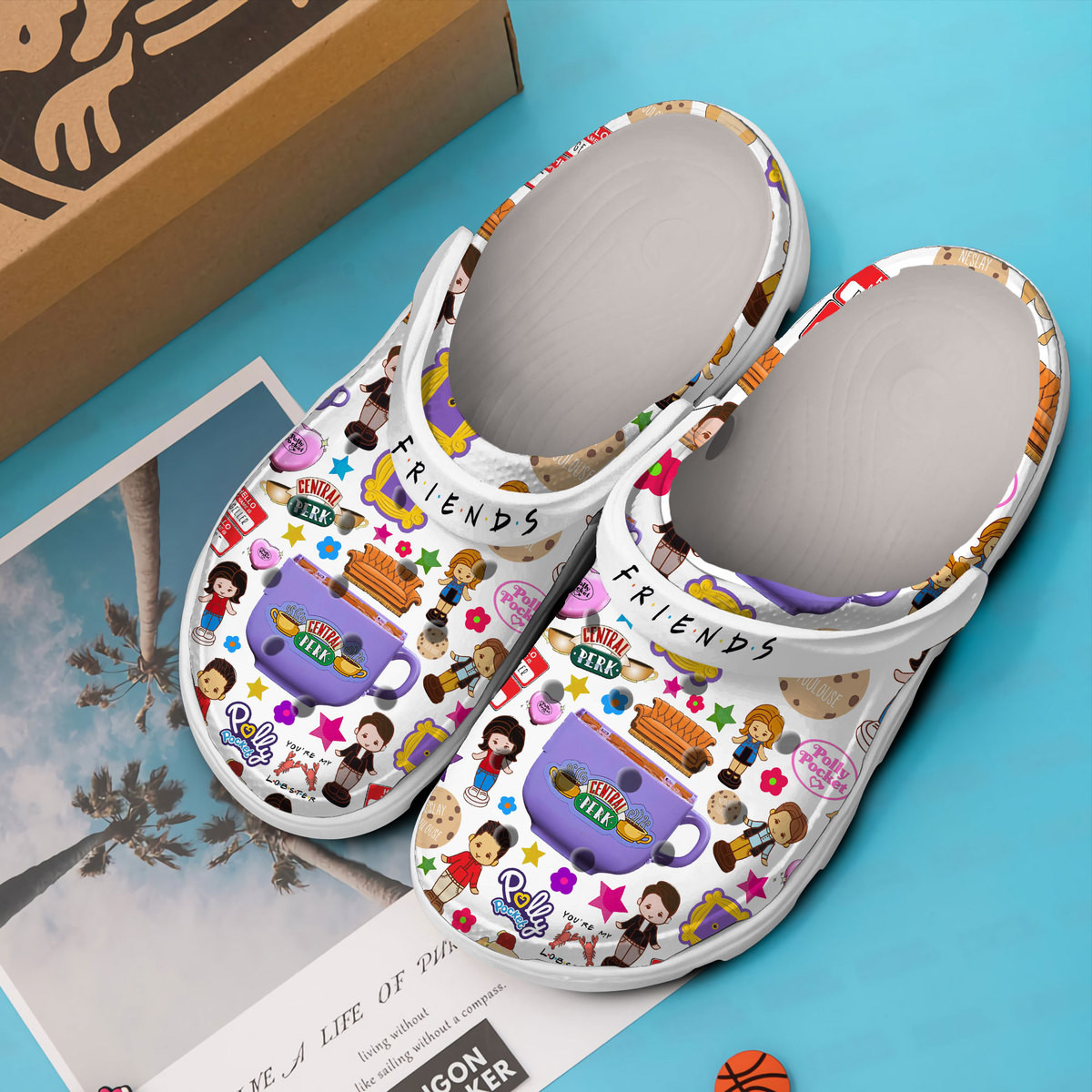 Merchidea Friends TV Series Crocs Crocband Clogs Shoes Comfortable For Men Women and Kids