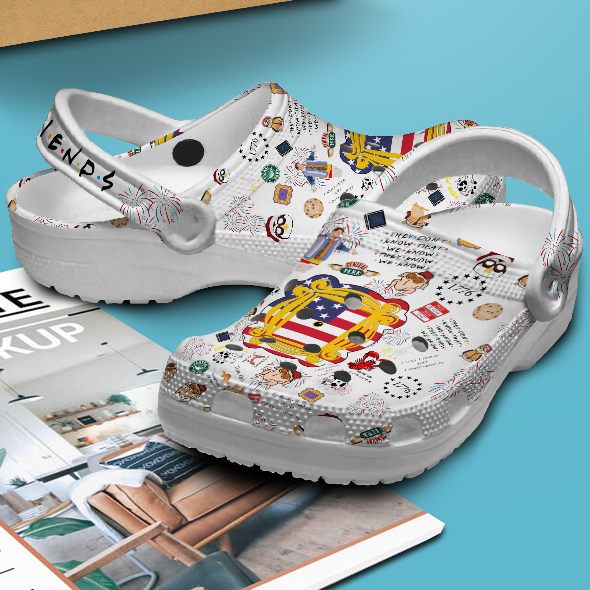 Merchidea Friends TV SeriesCrocs Crocband Clogs Shoes Comfortable For Men Women and Kids