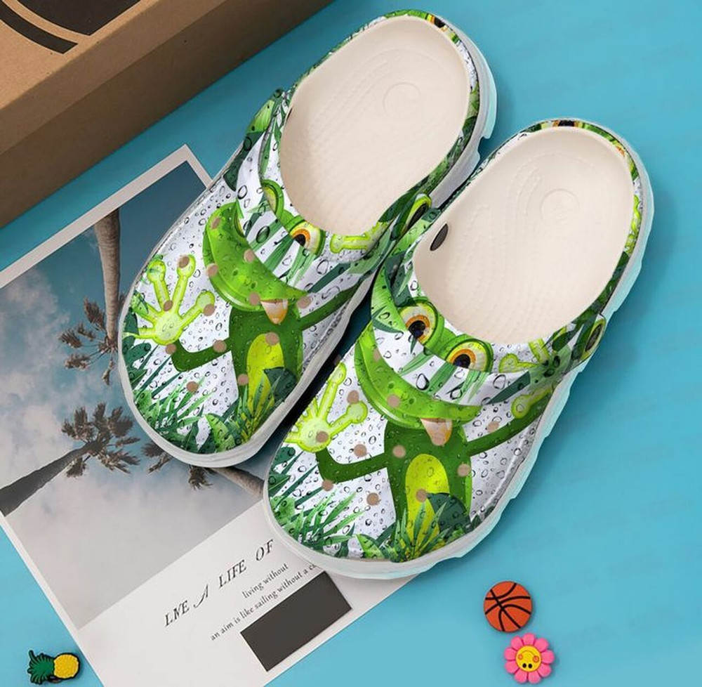 Merchidea Frog Tropical 102 Gift For Lover Rubber clog Shoes Comfy Footwear