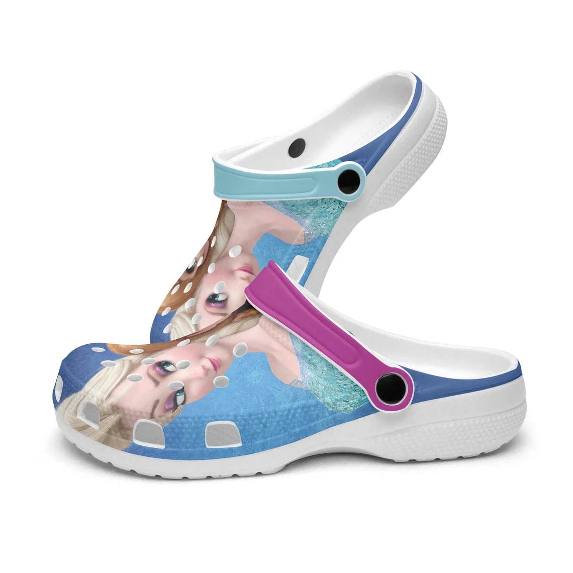 Merchidea Frozen Elsa, Anna Cartoon Crocs Crocband Shoes Clogs Custom Name For Men Women and Kids