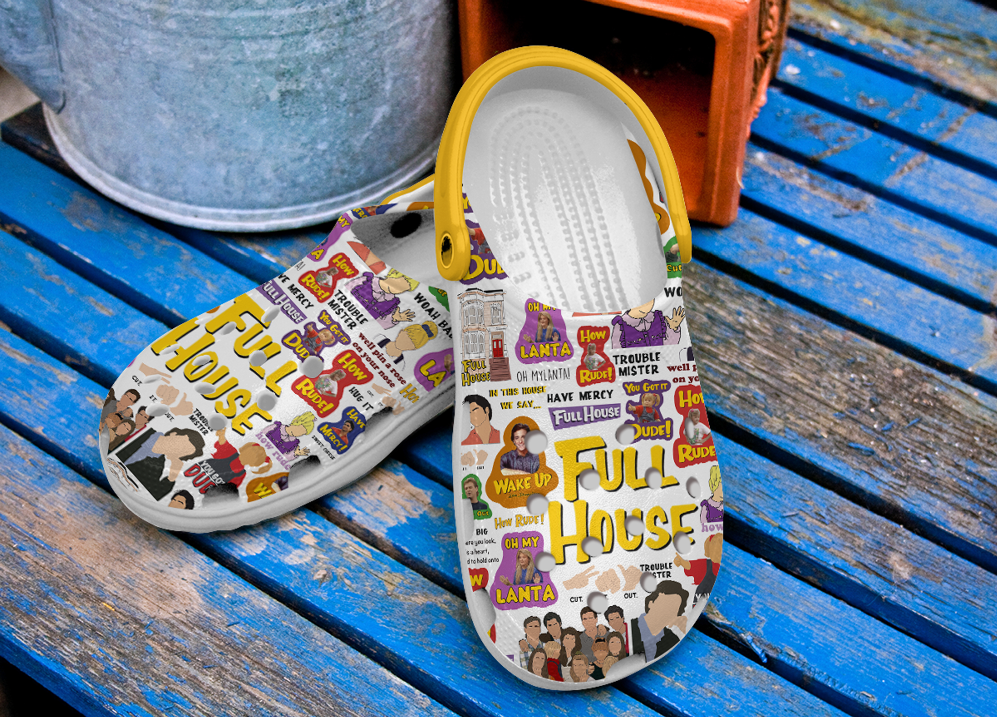 Merchidea Full House TV Series Crocs Crocband Clogs Shoes Comfortable For Men Women and Kids