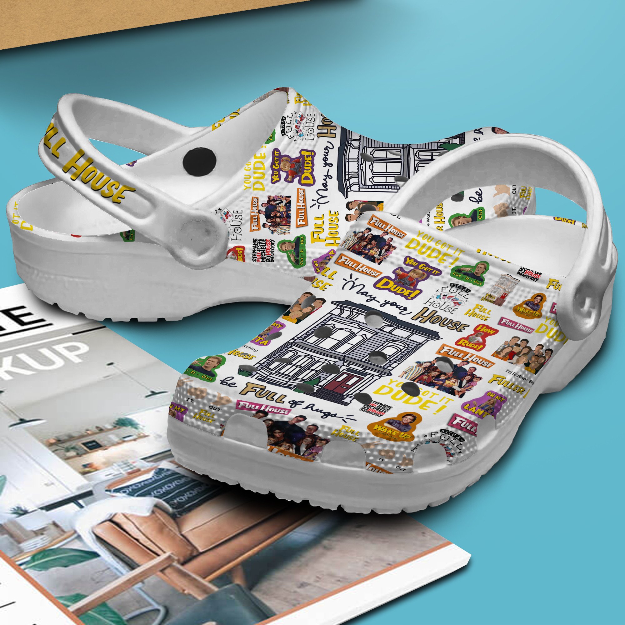 Merchidea Fuller House TV Series Crocs Crocband Clogs Shoes Comfortable For Men Women and Kids