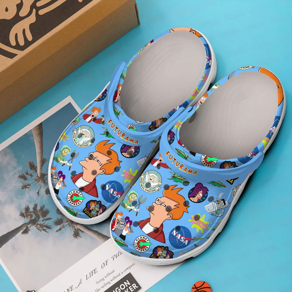 Merchidea Futurama Cartoon Crocs Crocband Clogs Shoes For Men Women and Kids