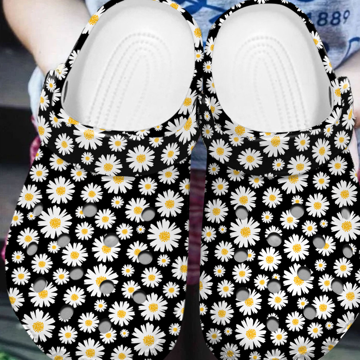 Merchidea Garden Floral Crocs Crocband Clogs Shoes Comfortable For Men Women and Kids