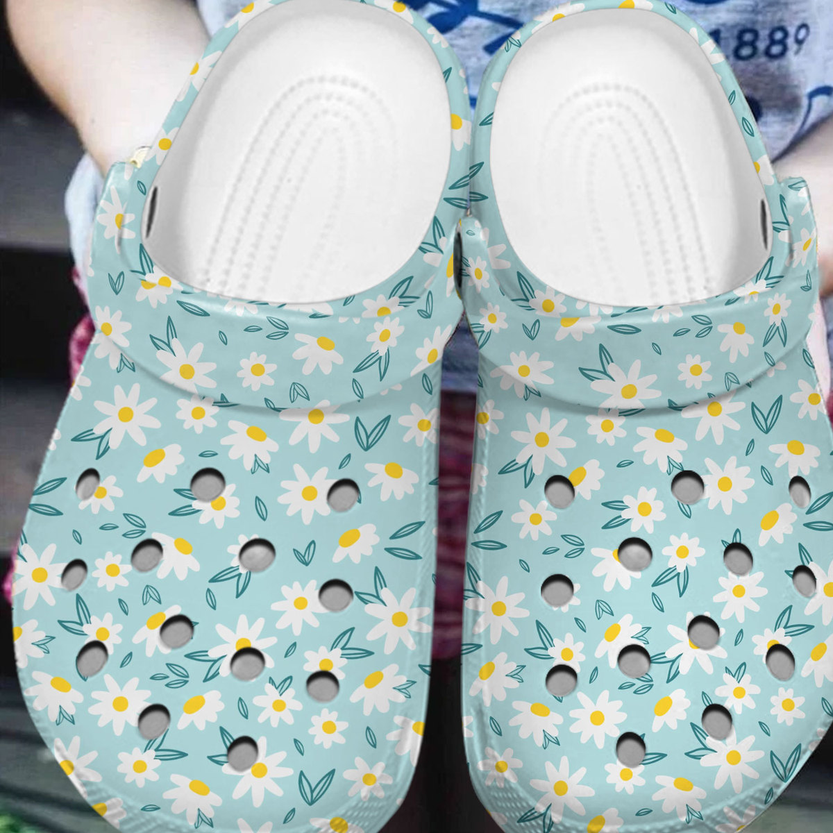 Merchidea Garden Floral Crocs Crocband Clogs Shoes Comfortable For Men Women and Kids