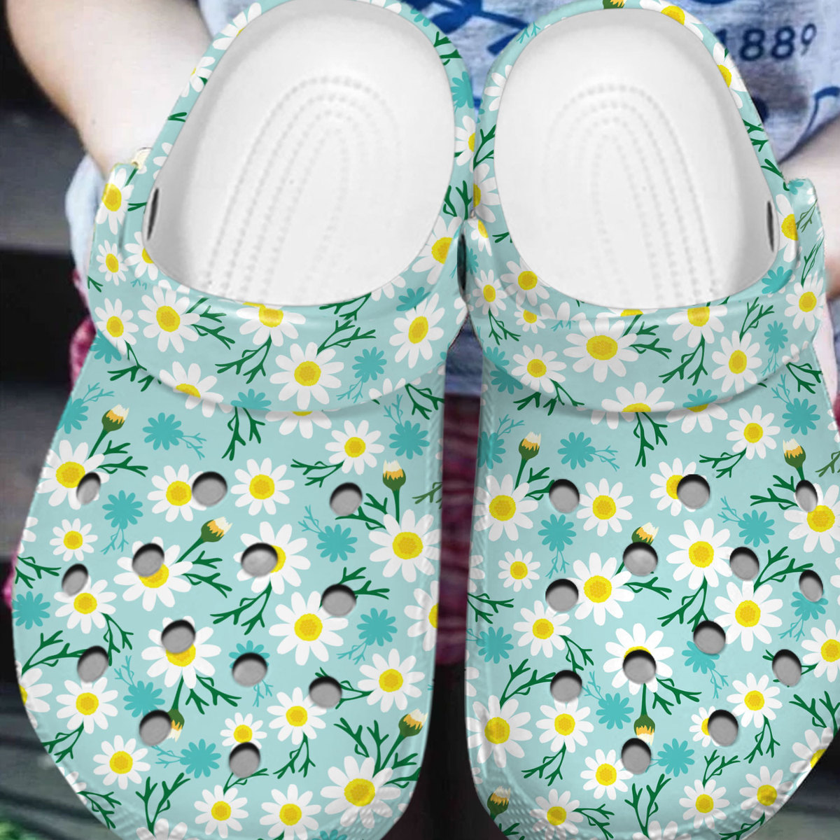 Merchidea Garden Floral Crocs Crocband Clogs Shoes Comfortable For Men Women and Kids