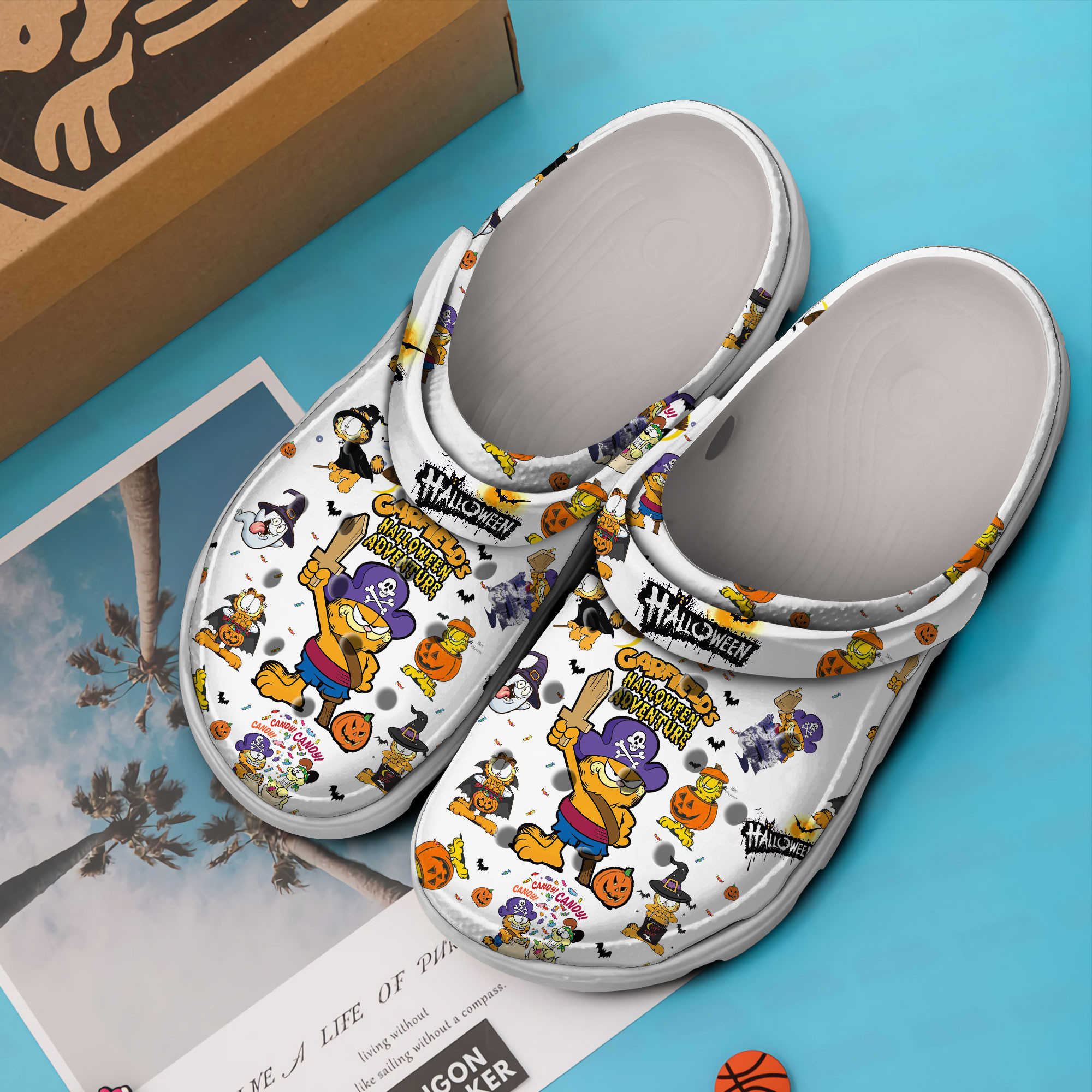 Merchidea Garfield Cartoon Movie Crocs Crocband Clogs Shoes Comfortable For Men Women and Kids