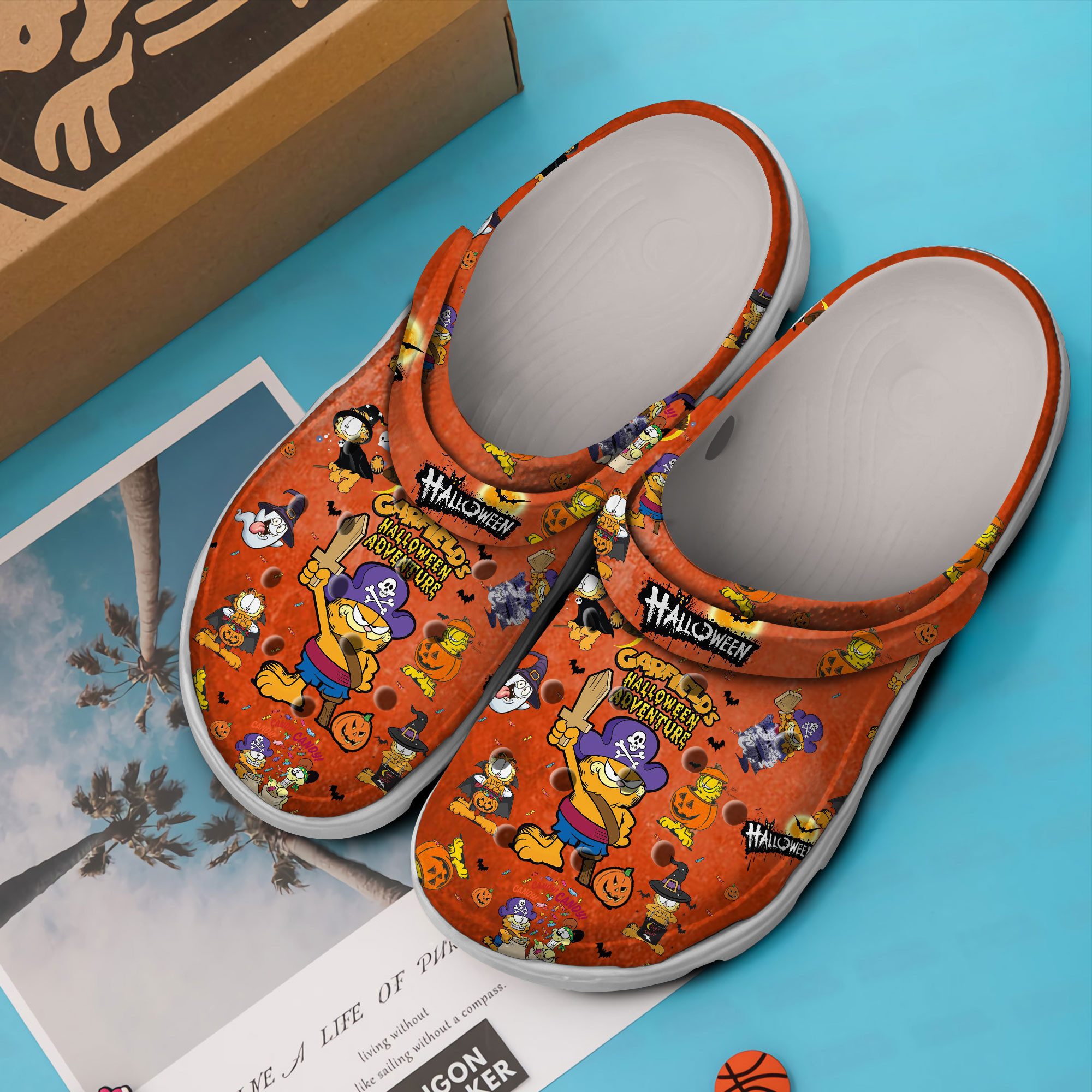 Merchidea Garfield Cartoon Movie Crocs Crocband Clogs Shoes Comfortable For Men Women and Kids