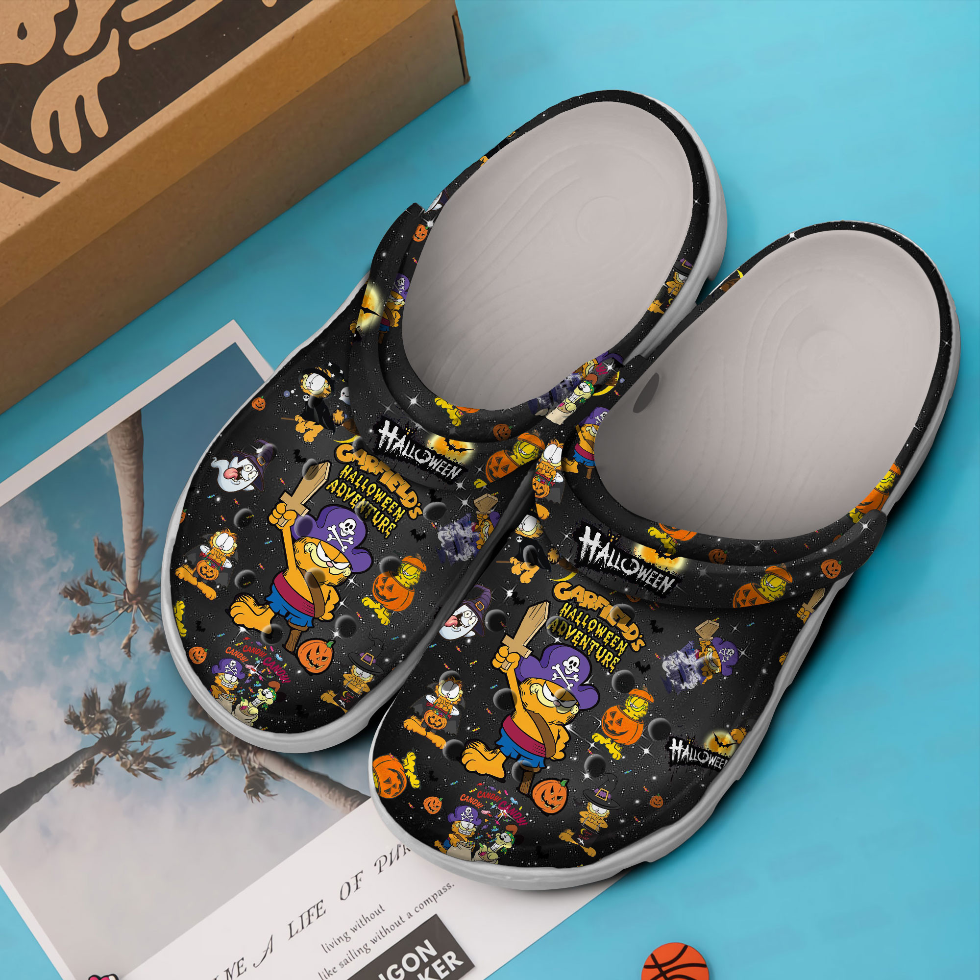 Merchidea Garfield Cartoon Movie Crocs Crocband Clogs Shoes Comfortable For Men Women and Kids