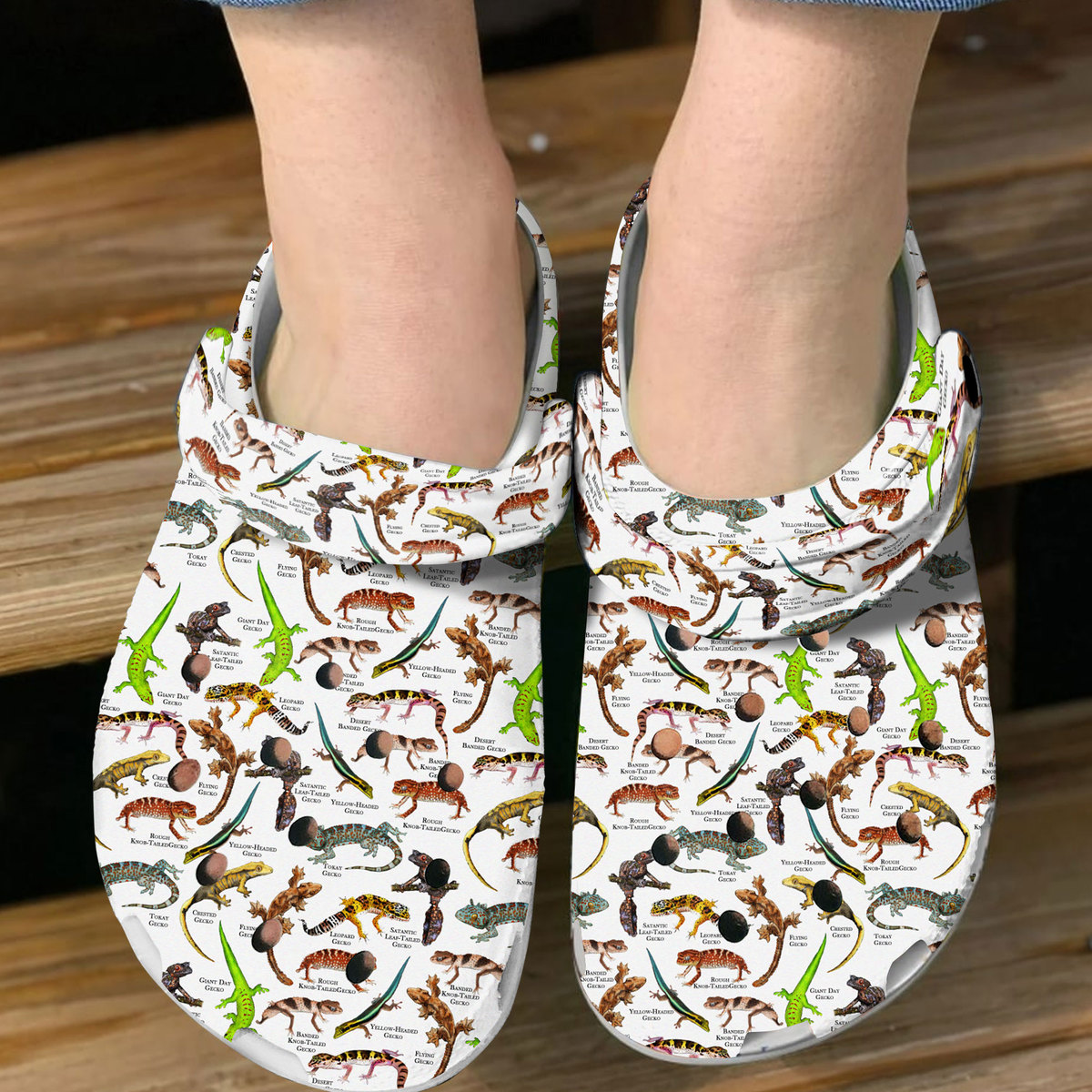 Merchidea Geckos Of The World Crocs Crocband Clogs Shoes Comfortable For Men Women and Kids