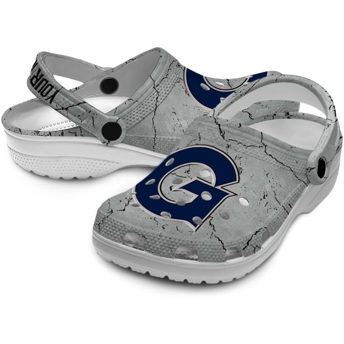 Merchidea Georgetown Hoyas NCAA Sport Crocs Crocband Clogs Shoes Comfortable For Men Women and Kids