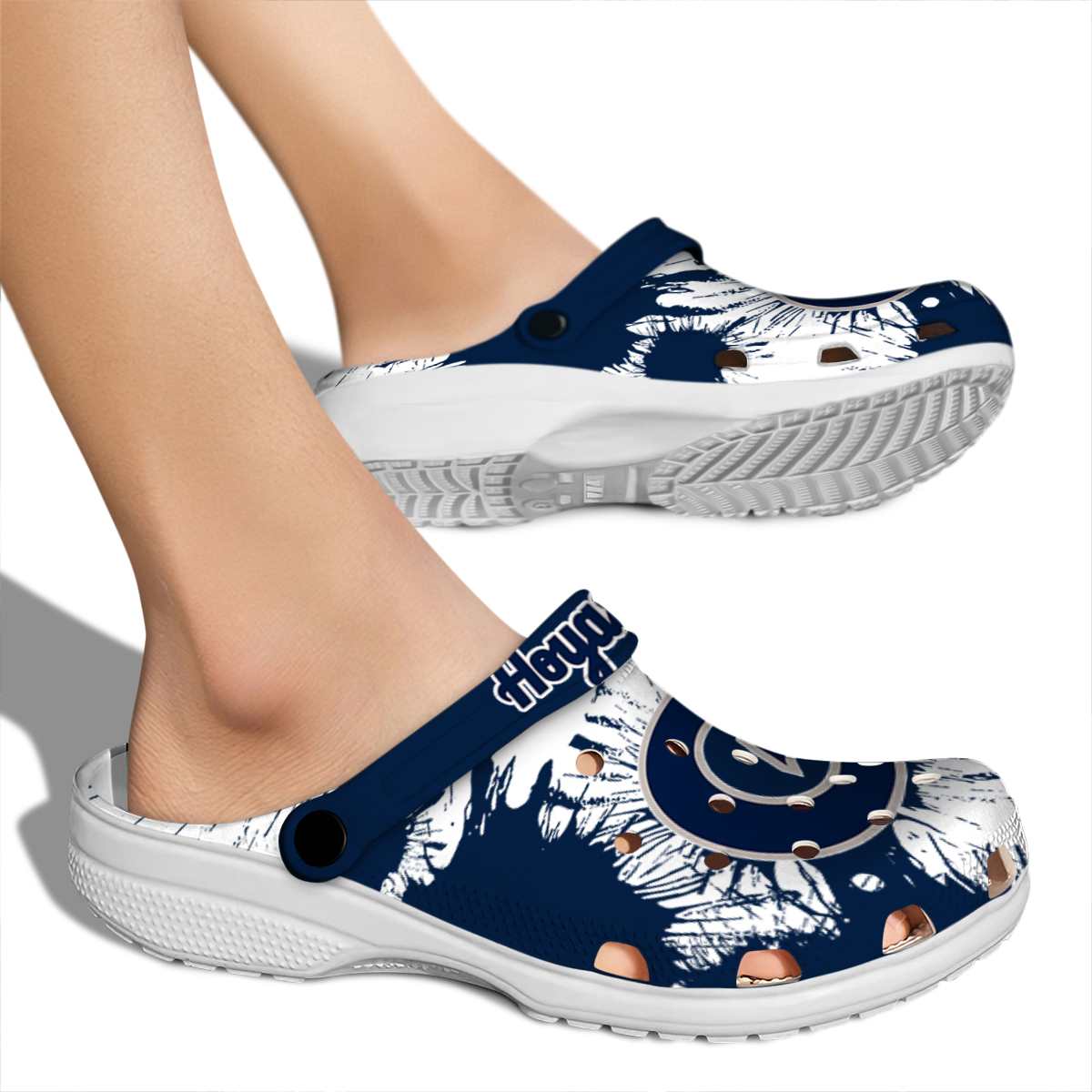 Merchidea Georgetown Hoyas NCAA Sport Crocs Crocband Clogs Shoes Comfortable For Men Women and Kids