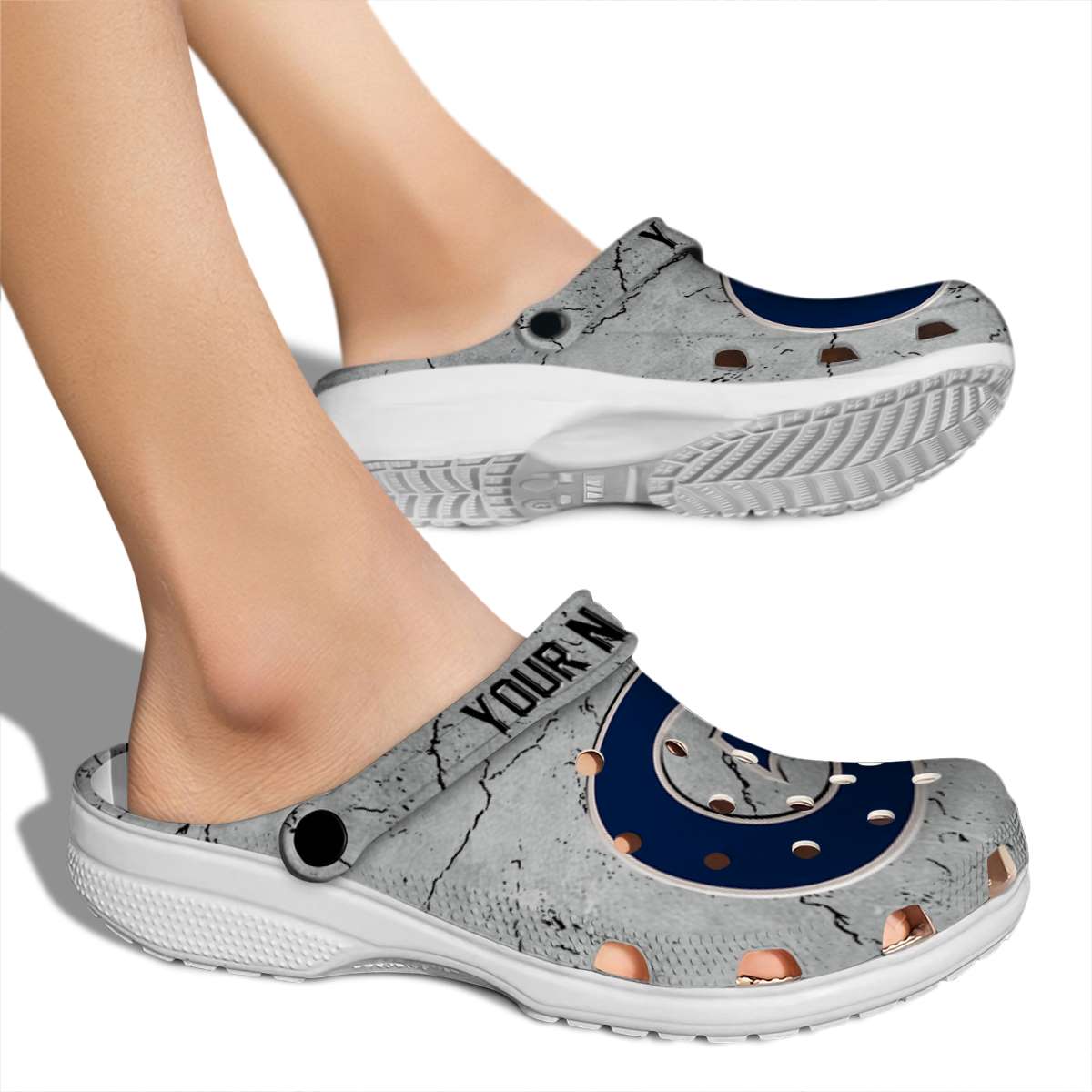 Merchidea Georgetown Hoyas NCAA Sport Crocs Crocband Clogs Shoes Comfortable For Men Women and Kids