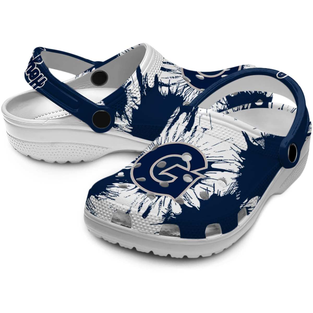 Merchidea Georgetown Hoyas NCAA Sport Crocs Crocband Clogs Shoes Comfortable For Men Women and Kids