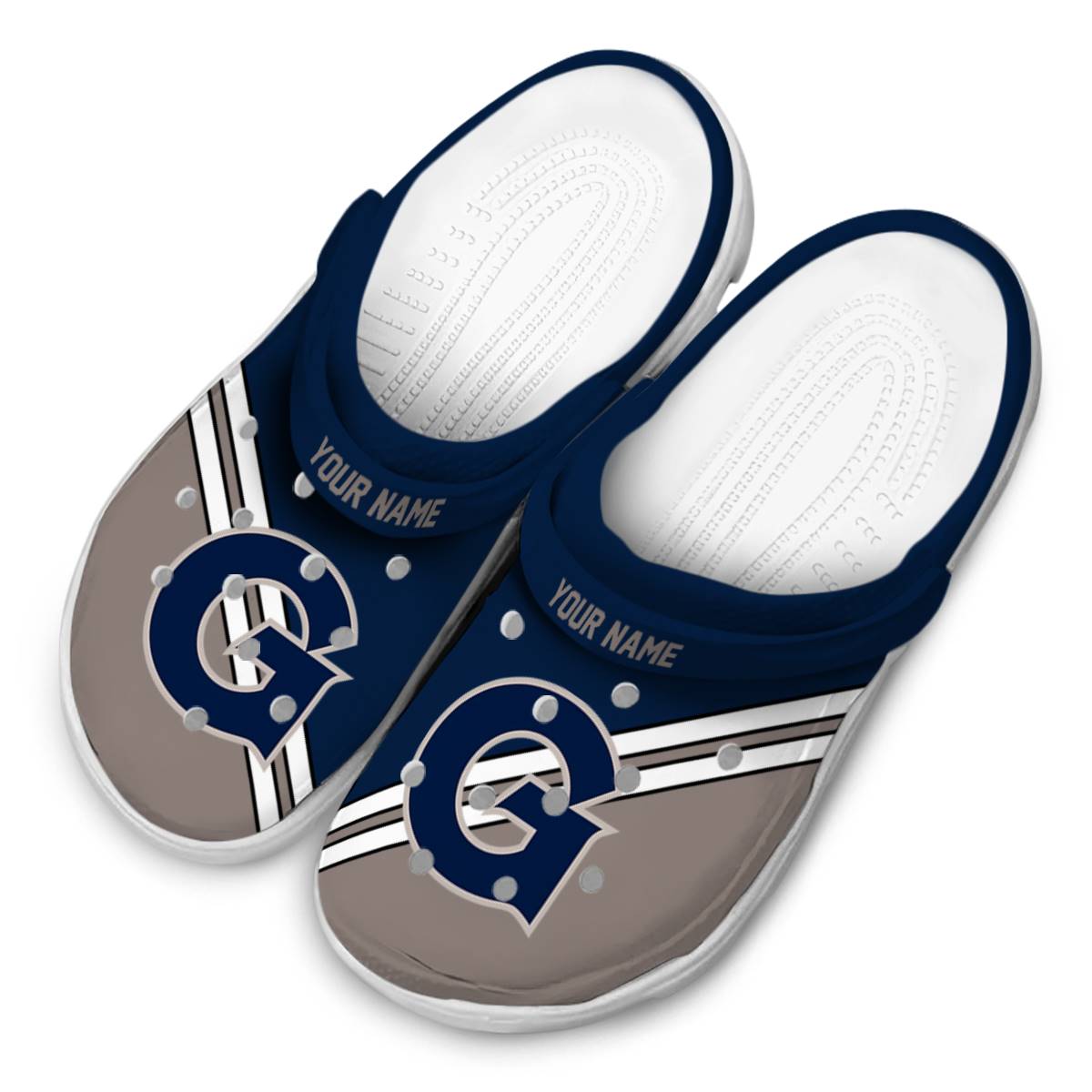 Merchidea Georgetown Hoyas NCAA Sport Crocs Crocband Clogs Shoes Comfortable For Men Women and Kids