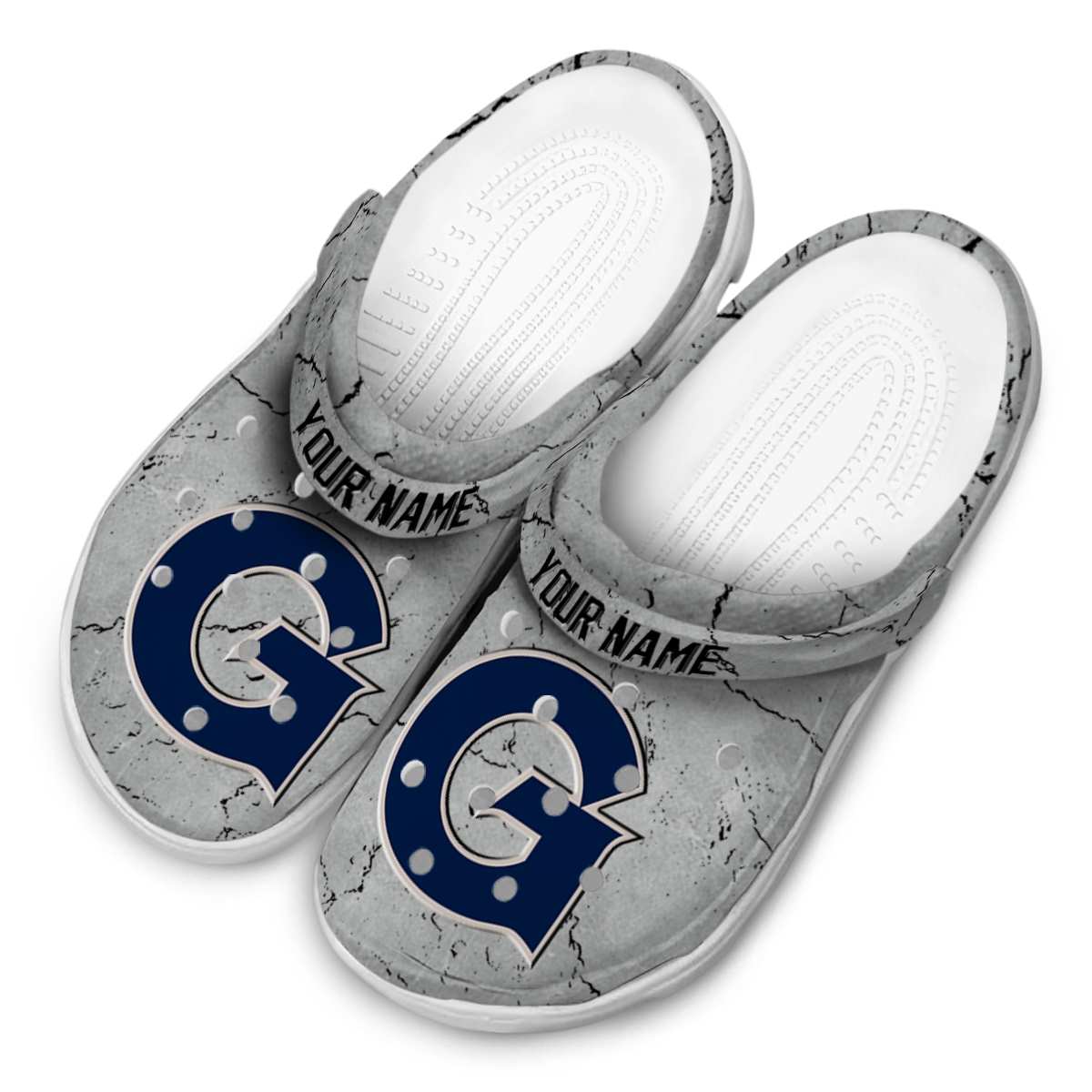 Merchidea Georgetown Hoyas NCAA Sport Crocs Crocband Clogs Shoes Comfortable For Men Women and Kids