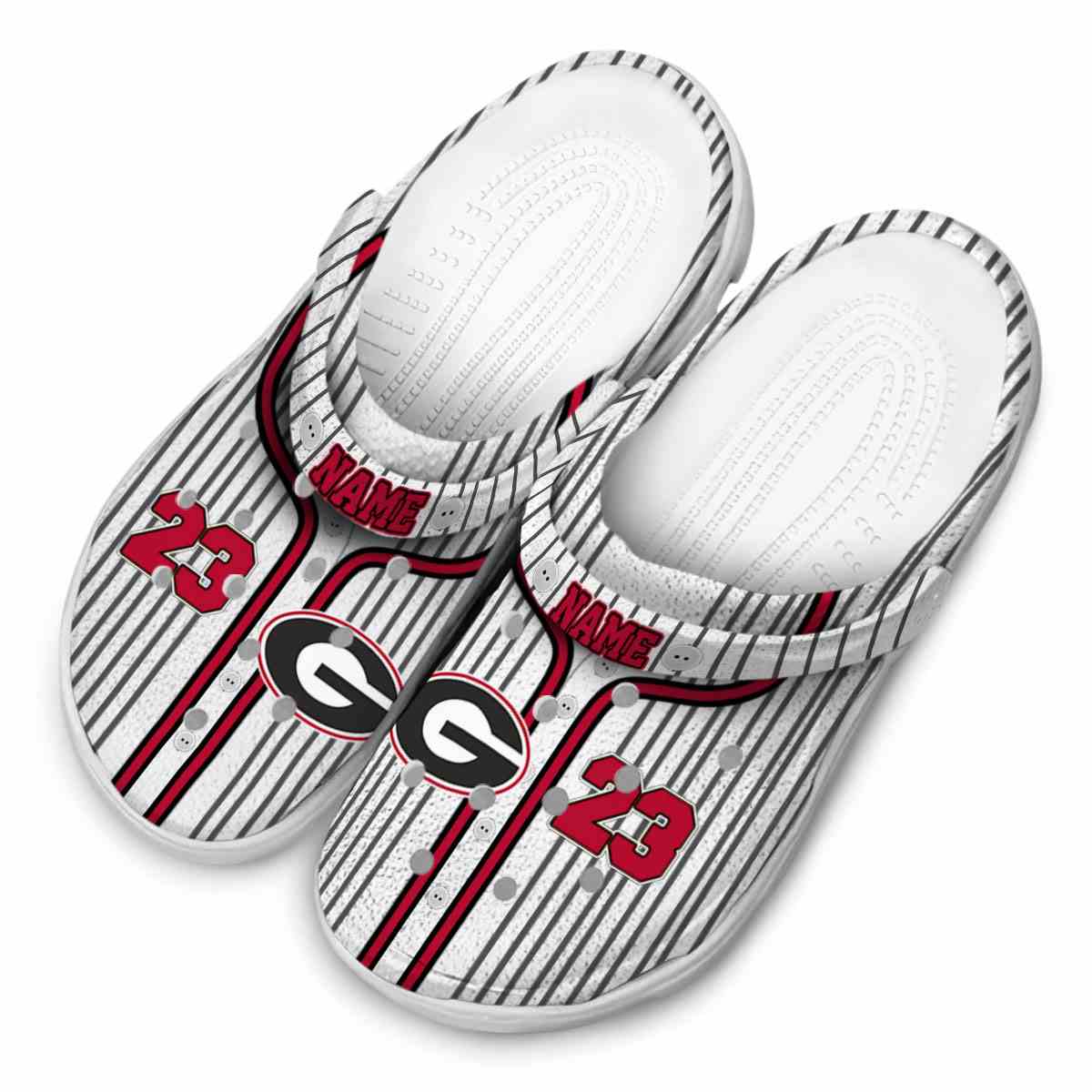 Merchidea Georgia Bulldogs NCAA Sport Crocs Crocband Clogs Shoes Comfortable For Men Women and Kids