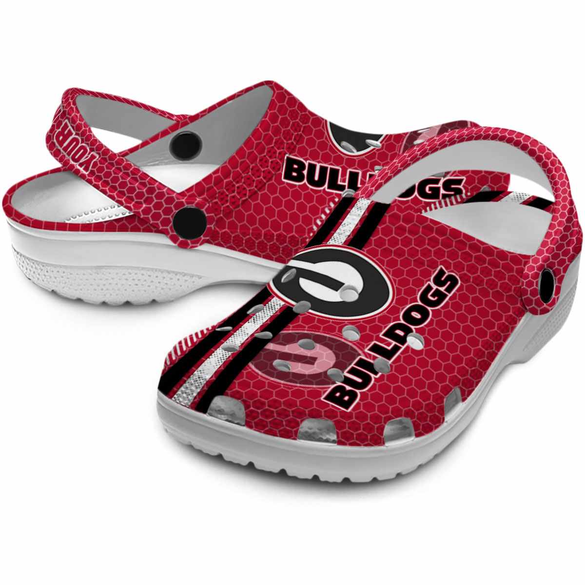 Merchidea Georgia Bulldogs NCAA Sport Crocs Crocband Clogs Shoes Comfortable For Men Women and Kids