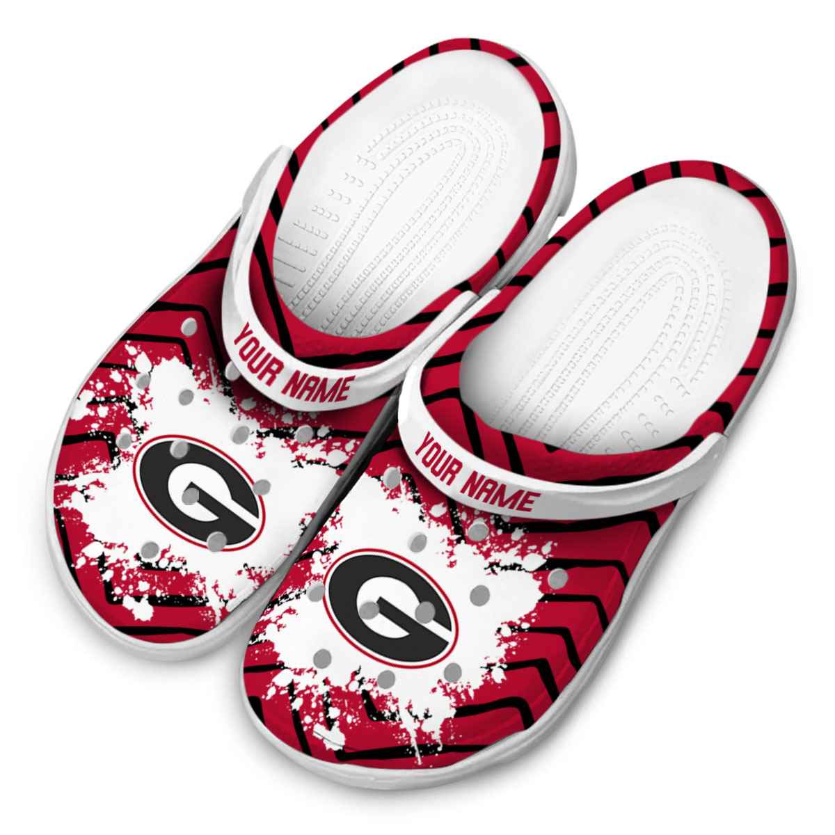 Merchidea Georgia Bulldogs NCAA Sport Crocs Crocband Clogs Shoes Comfortable For Men Women and Kids