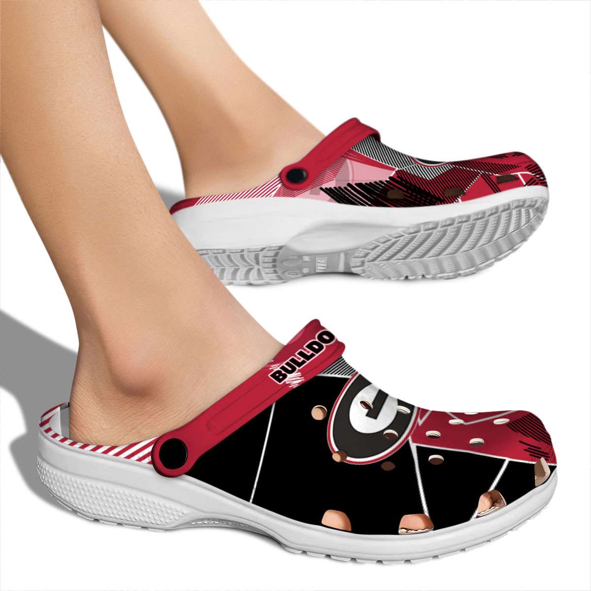 Merchidea Georgia Bulldogs NCAA Sport Crocs Crocband Clogs Shoes Comfortable For Men Women and Kids