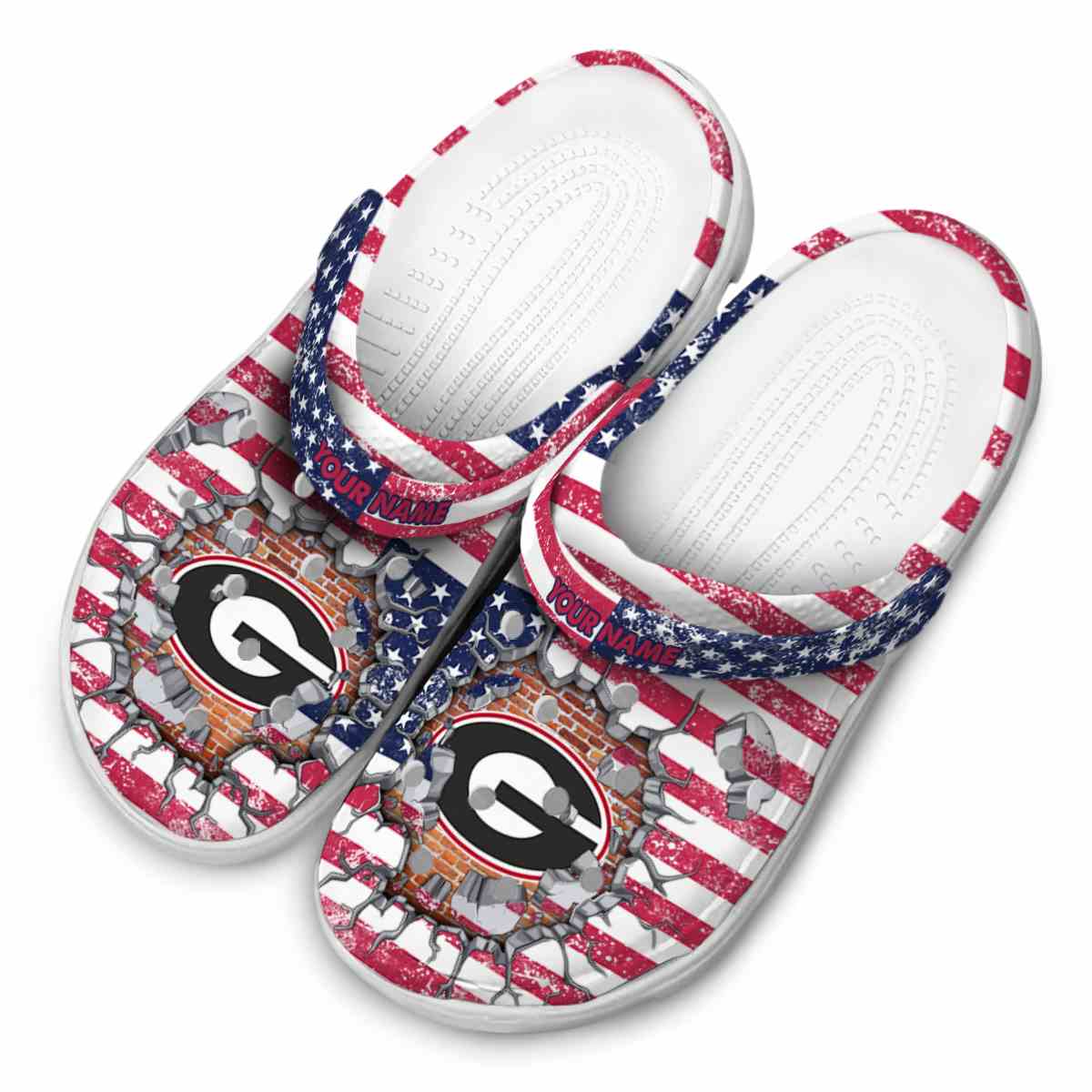 Merchidea Georgia Bulldogs NCAA Sport Crocs Crocband Clogs Shoes Comfortable For Men Women and Kids