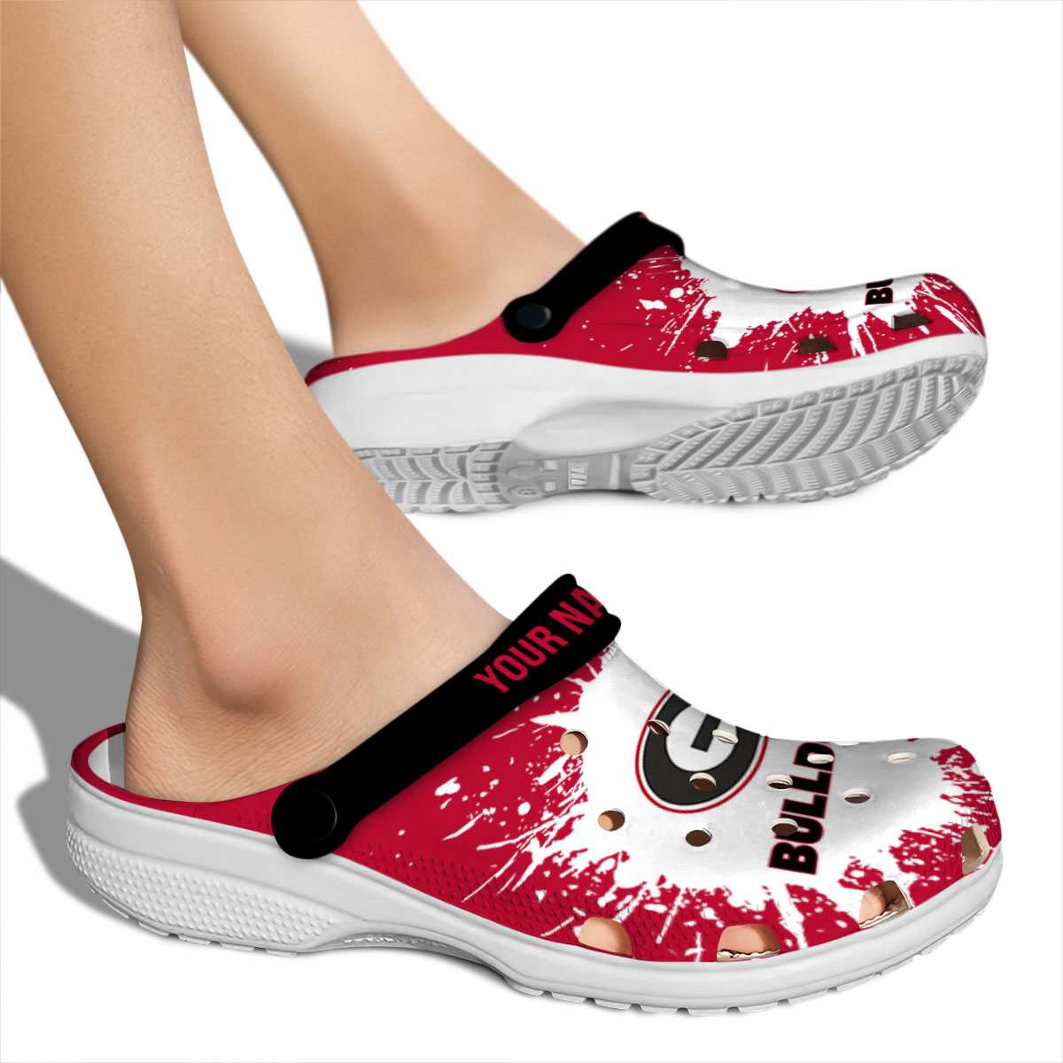 Merchidea Georgia Bulldogs NCAA Sport Crocs Crocband Clogs Shoes Comfortable For Men Women and Kids