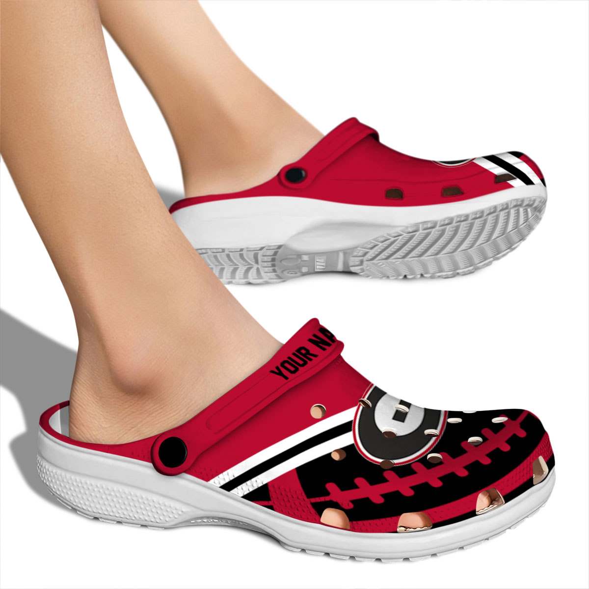 Merchidea Georgia Bulldogs NCAA Sport Crocs Crocband Clogs Shoes Comfortable For Men Women and Kids