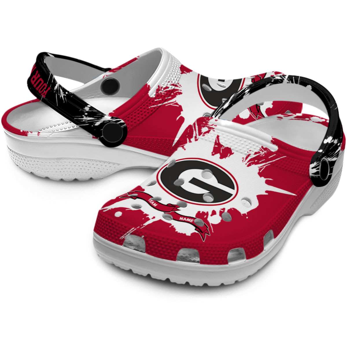 Merchidea Georgia Bulldogs NCAA Sport Crocs Crocband Clogs Shoes Comfortable For Men Women and Kids